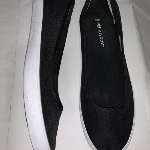 CHECK DESCRIPTION -- BLACK LACOSTE FLATS - Picture 2 of 4
